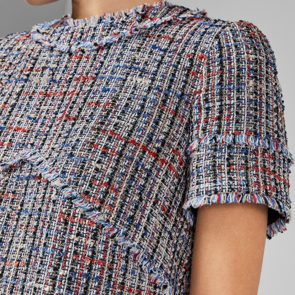 🍒NWT🍒 TED BAKER TWEED SHIFT DRESS - Picture 2 of 7